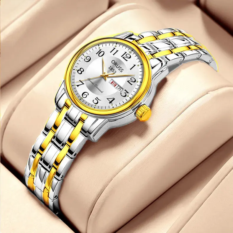 Jam Tangan Wanita, Nipis dan Kalis Air, Pergerakan Kuarza, Diperbuat daripada Keluli Tungsten, Sesuai untuk Wanita, Fesyen, Jam Tangan Pasangan, Tulen Watches