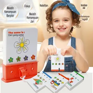 Mainan Flash Card Kunci Logika  Indonesia Inggris Montessori Kreatif Anak Edukasi Permainan Kartu Toys Meningkatkan Focus dan Kecerdasan Otak