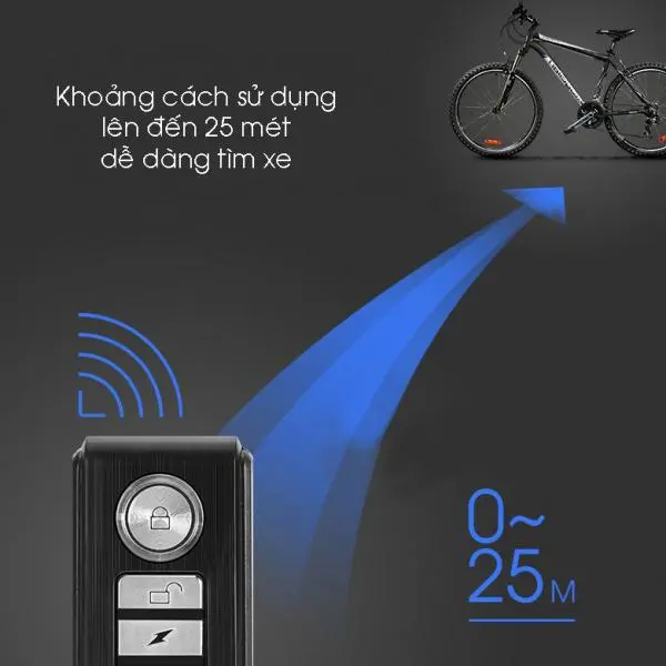 Thiết bị Báo động Chống trộm dùng cho xe máy, xe đạp, gắn cửa, cảm biến rung SF04 7