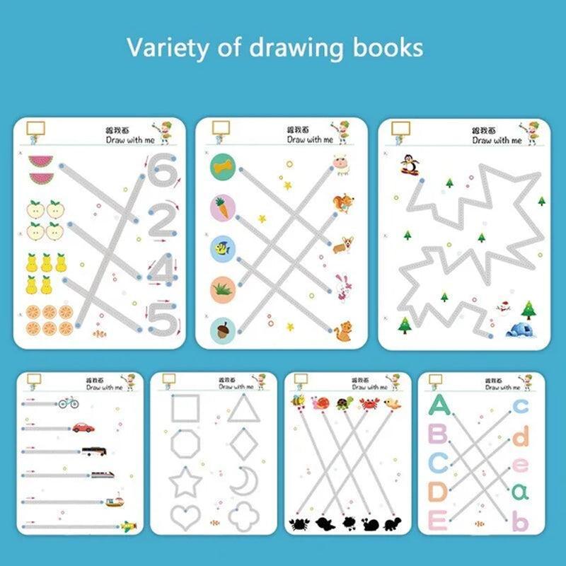Mainan edukasi CPY Magical Tracing Workbook Set Practice Copybook for Kids - CP-1 - Green Terlaris 6