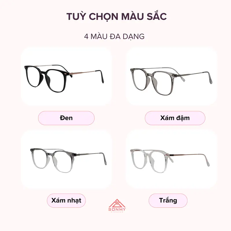 Kính mắt tròn nữ SONMY EYEWEAR cao cấp thanh mảnh tinh tế nhẹ nhàng chắc chắn SM008 1