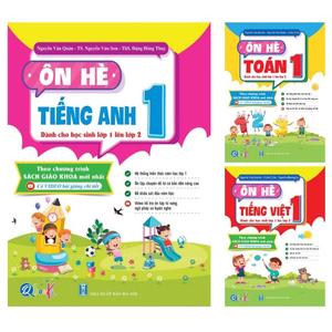 Sách - Dành Cho Học Sinh Từ Lớp 1 Lên Lớp 2 - Bộ 3 Quyển: Ôn Hè Toán, Tiếng Việt, Tiếng Anh 1
