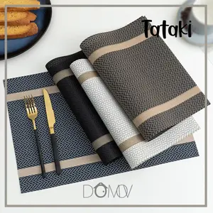 DOMOV TATAKI Placemat Tatakan Piring Elegan Alas Piring Dekorasi Meja Makan Estetik- PERSEGI