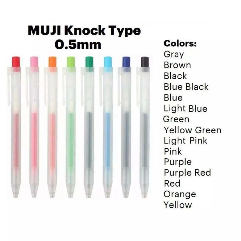 Bút gel Muji nắp bấm 0.5 chính hãng 3