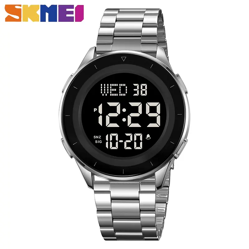 SKMEI 2167 Jam Tangan Pria Digital Tali Stainless Rantai