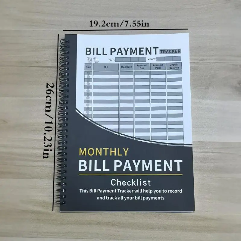 Monthly Bill Payment Tracking Planner, Spiral Bound Monthly Bill Payment Tracker, Financial Organization Notebook, Money Saving Planner 1