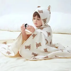 WNDR Selimut Newborn Blanket Hooded Lembut Multi Fungsi Apron Menyusui Nursing Jaket Bayi