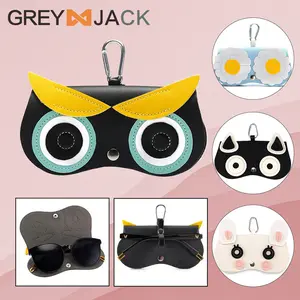 Grey Jack Case Tempat Kacamata / Glasses Gantungan Motif Karakter Owly Lucu Kekinian Multifungsi
