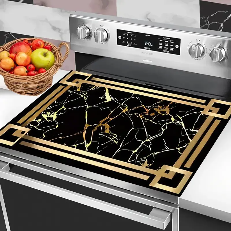 Luxury Style Kitchen Countertop Mat, Non-slip Dust-proof Kitchen Countertop Mat, Kitchen Decor Supplies for Table, Stove, Washer, Fridge, Dishwasher 0
