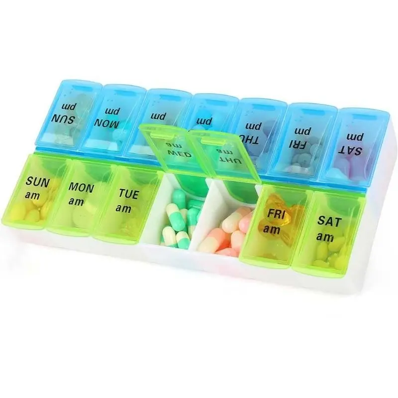 Pill box 14 kotak obat harian - Besar 3