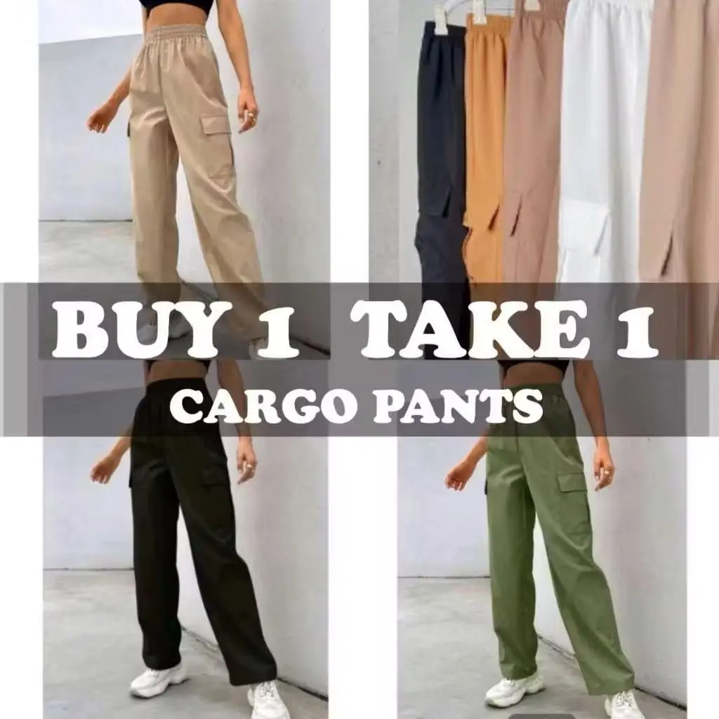 Buy 1 Take 1 SHIRLEY CARGO Jogger Pants With Side Pocket