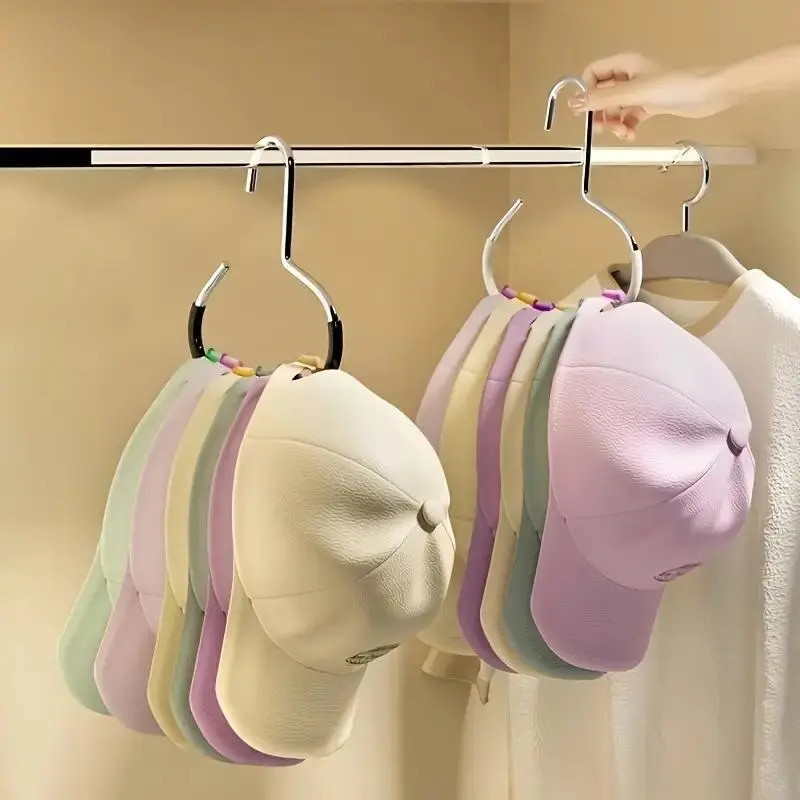 Hat Storage Hanger, 2 Counts Portable Hat Storage Rack, Hat Hanger, Hat Organizer, Home Organizer for Hat, Tie, Scarf and Bag, Hanging, Room Decor