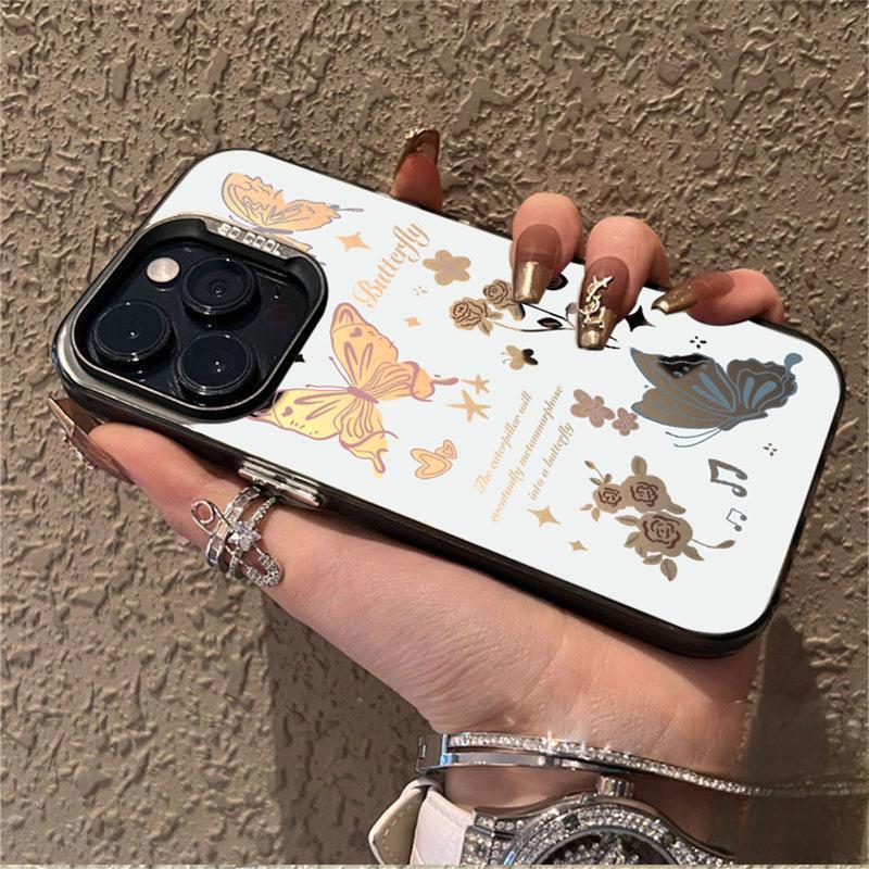 Product Introduction of Casing for iPhone 16Promax, iPhone 15pro phone case 14plus 13 12 11 Xs xsmax XR 7plus 8plus Color Butterfly IMD laser shockproof cellphone case accessories cover 16