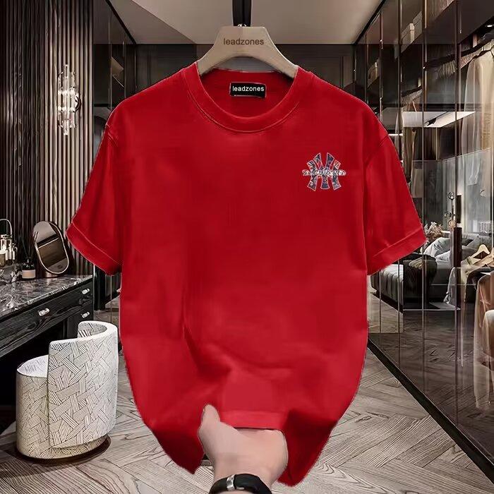 Product Introduction of Cotton 250gsm summer short sleeved T-shirt for men, casual, trendy, fashionable, printed T-shirt, round neck, sports, breathable 3