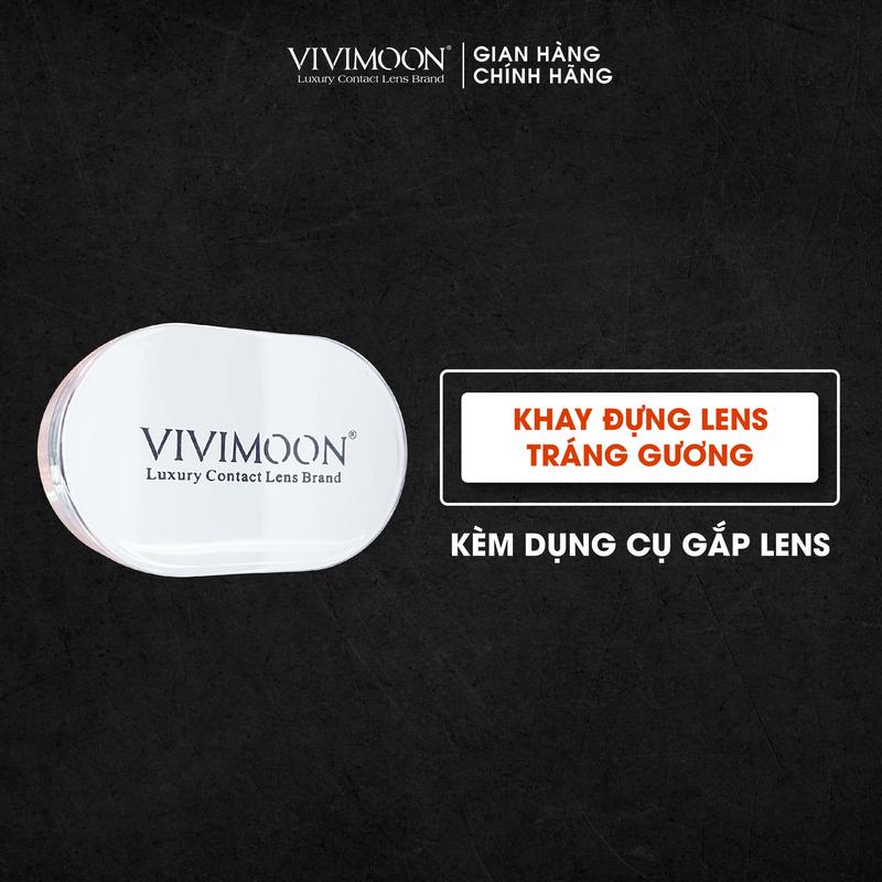 Khay đựng lens tráng gương Vivimoon bao gồm 1 khay tráng gương và 1 bộ dụng cụ đeo lens