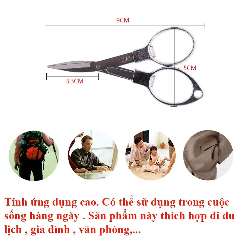 Kéo Cắt Dây Câu Cá Hình Số 8 Gấp Gọn Thiết Kế Thông Minh PK43 4