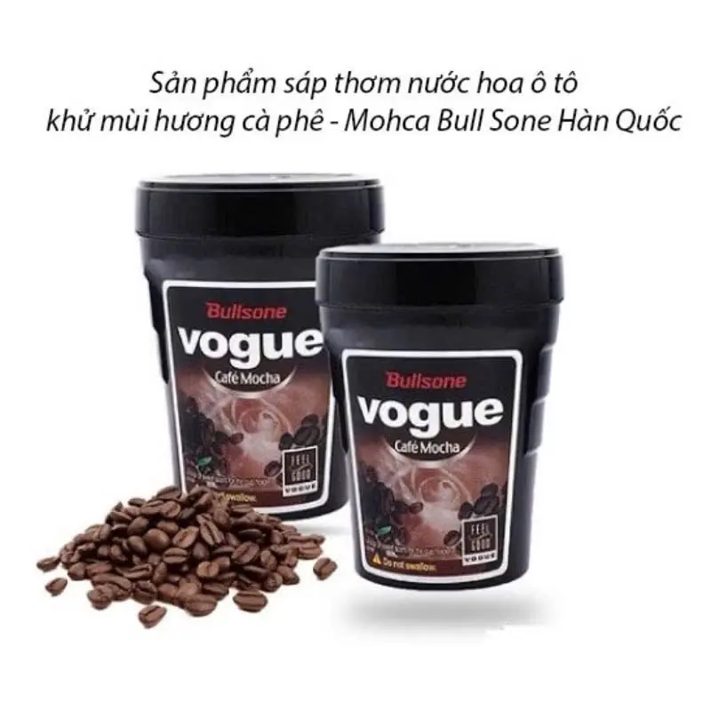 (Kèm Quà Tặng) Cặp 2 Cốc sáp Thơm Cafe ô tô dạng cốc Bullsone Vogue chuẩn Hàn Quốc đặt trên xe hơi, hương cafe nhẹ nhàng