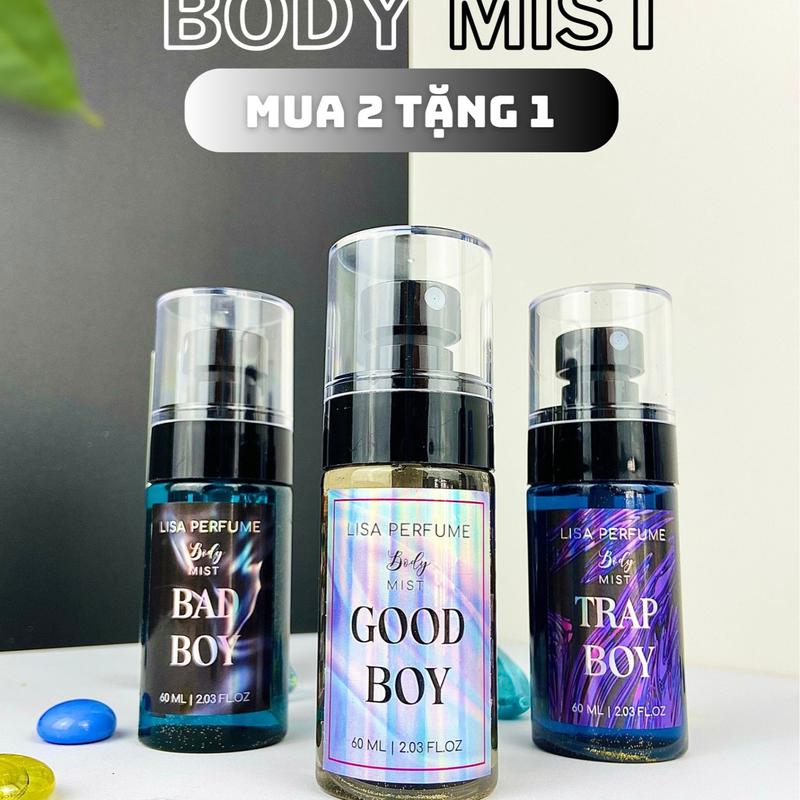 {MUA 2 TẶNG 1 GIẢM 30%} AFF 30% BODY MIST NAM 60ML 3 CHAI TRAP BOY- GOOD BOY- BAD BOY THƠM LÂU, DỄ SỬ DỤNG, NHẸ NHÀNG Cosmetic Perfume Nước Hoa Xịt Thơm