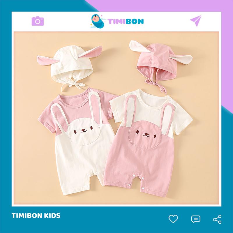 Bodysuit Cộc Tay Cho Bé Body Đùi Cotton Hình Thỏ Mẫu Quần Áo Trẻ Em Liền Thân Voi – [BDC37]