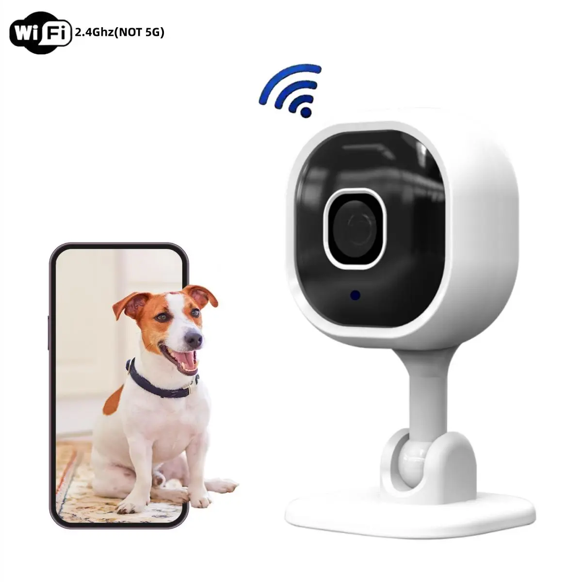 Multifunctional Wireless Wifi Security Camera, 2.4GHz 1080P HD Lens Security Camera with Night Vision, Moving Detection Pet Camera with Phone App, Indoor Camera for Store/Warehouse/Factory/Home, Boyfriend Gift