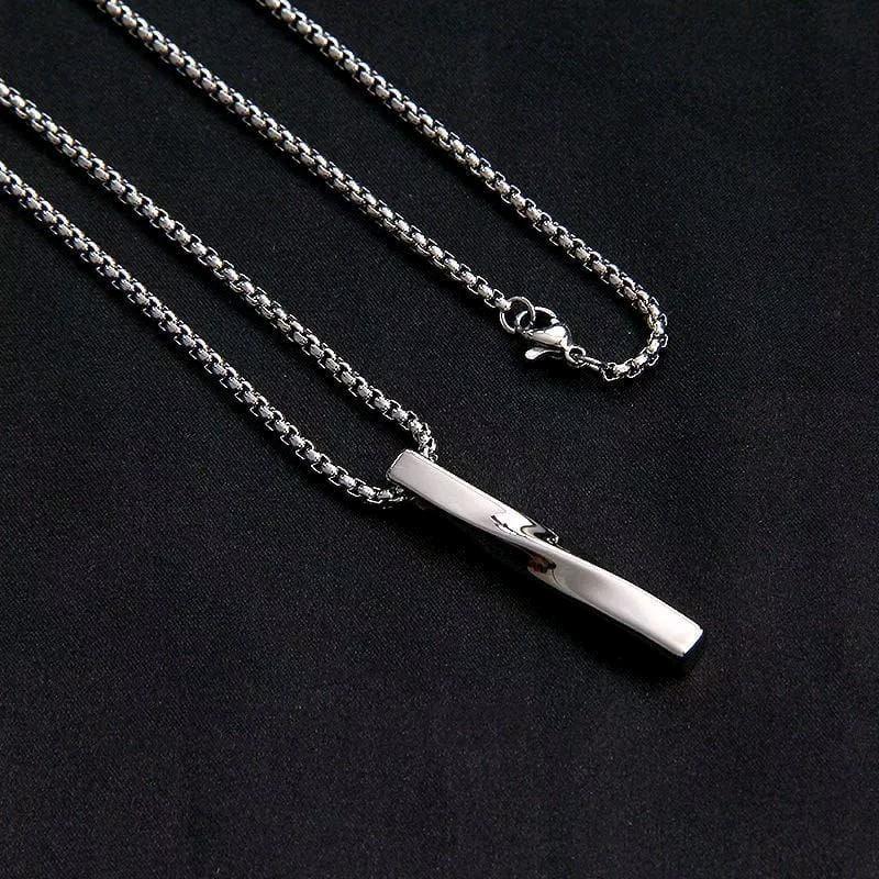 KALUNG TITANIUM DOUBLE LAYER MODEL RANTAI DAN ROLO LIONTIN SPIRAL ANTI KARAT ELEGAN 1