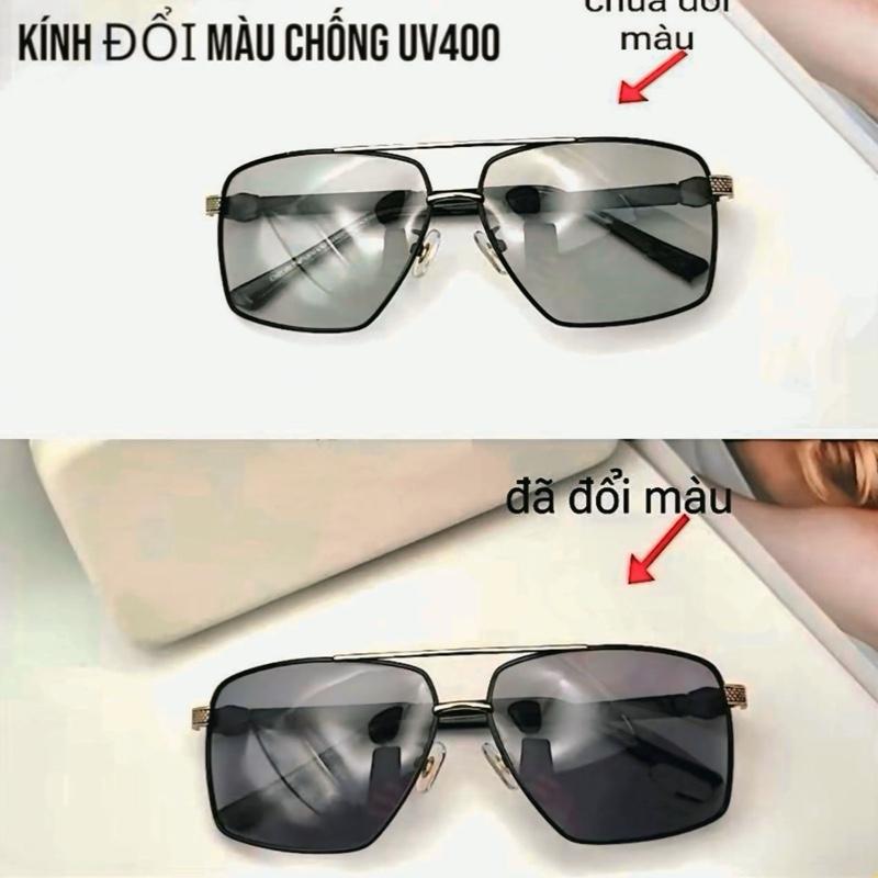 Kính Mát Nam Thời Trang Đổi Màu Râm Phân Cực Gọng Thiết Kế Chống UV400