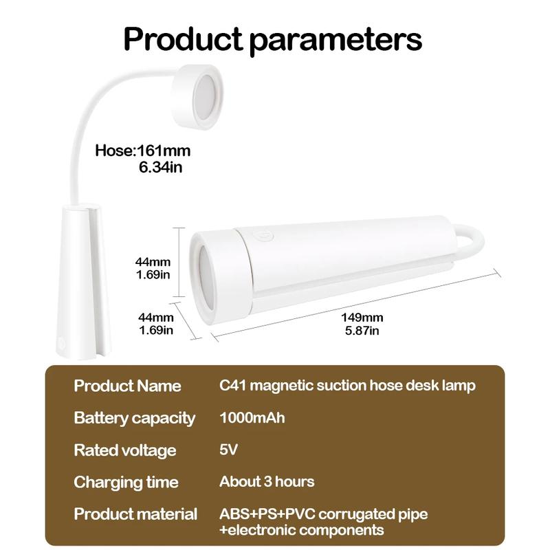 Product Introduction of Magnetic Night Light Multifunctional Eye Protection Lamp Rechargeable Portable Table Lamp for Bedside Reader Night Light 10