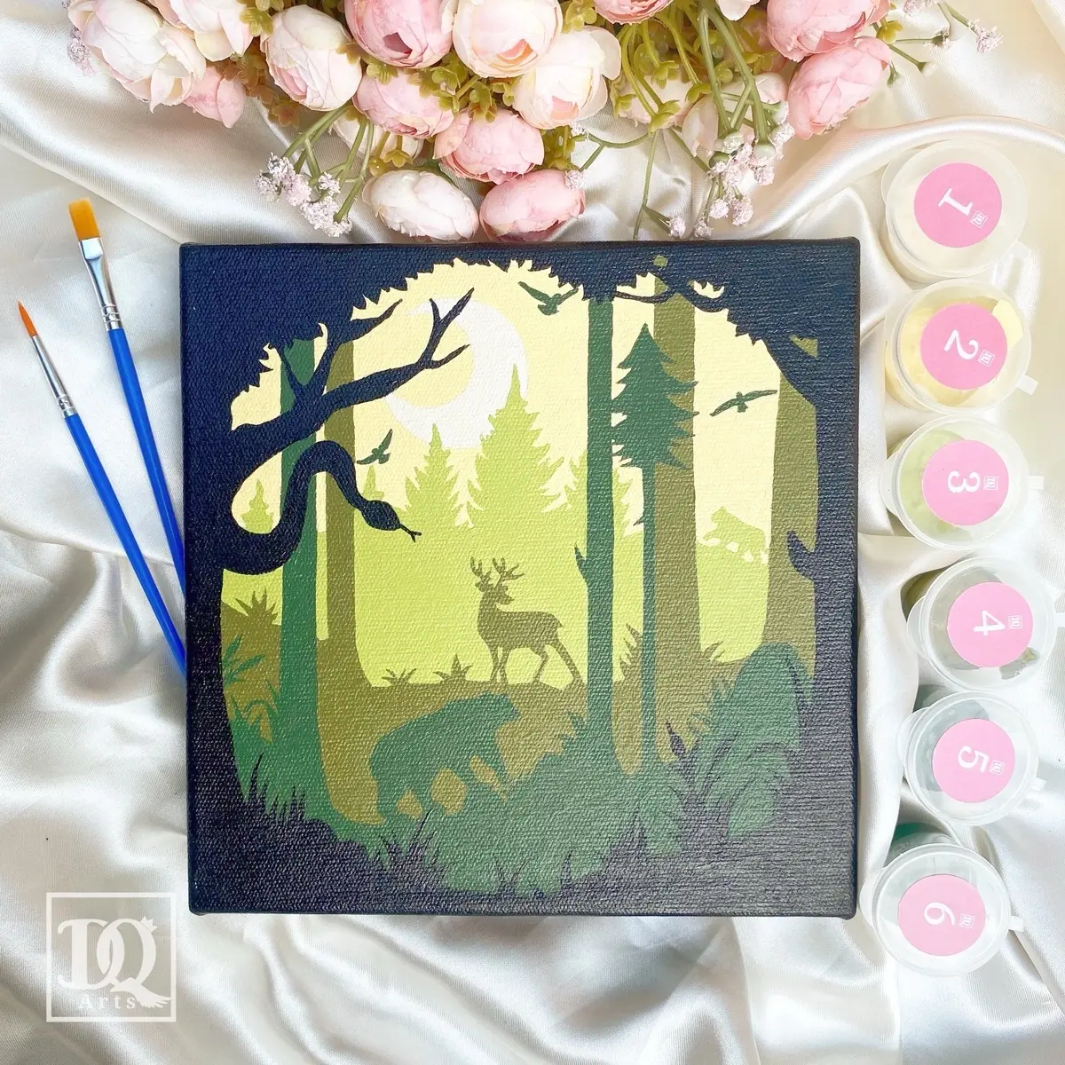 Paint by Number kit by DQ Arts | 6 Colors (Model: EQUILIBRIUM) Painting Gift