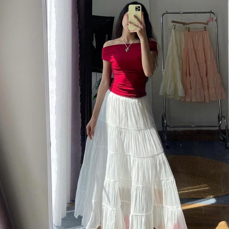 Chân váy công chúa 5t chất voan xoè tùng rộng Nữ Women