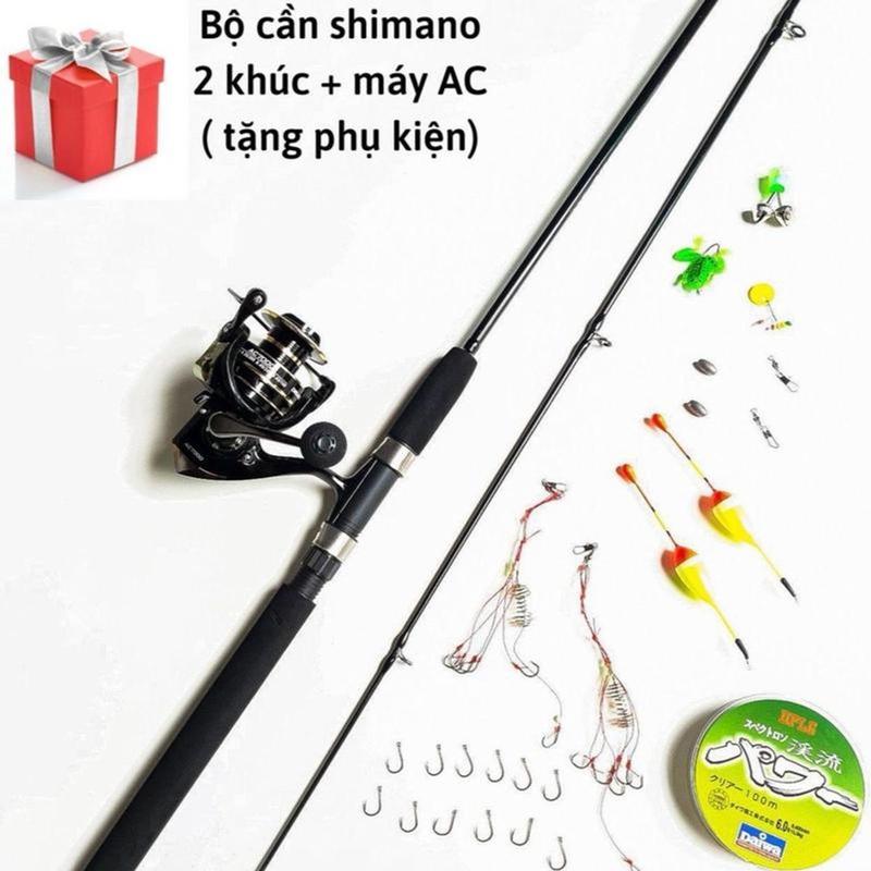 Combo Bộ Ccần Câu 2 Khúc Kèm Máy Câu Kim Loại DEUKIO AC Đủ Các Size Để Lựa - Kèm Cước Và Phụ Kiện. Bắt Cá Fishing Đi Câu Câu Cá