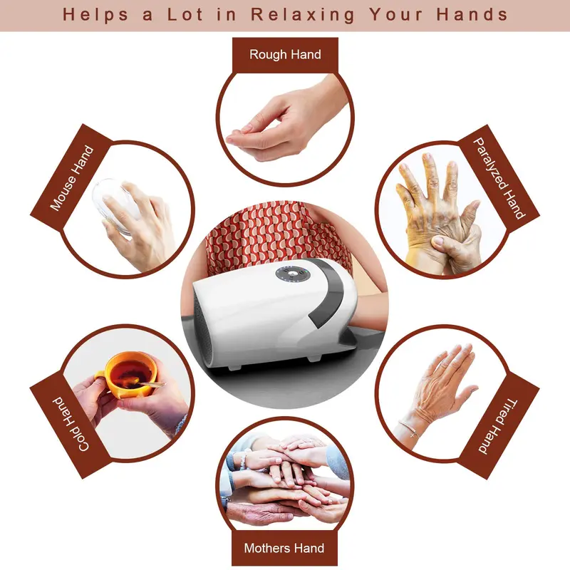 Portable Hand Massager, 1 Box Air Compression & Heating Hand Massager, Hand Massage Tool for Women & Men, Birthday Gifts for Parents 2