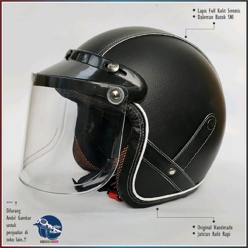 Helm Bogo Cewe Helm Kulit Original Handmade Helm SNI Premium 1