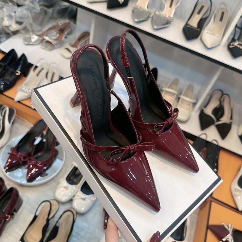 M66 - Giày cao gót quai nơ 9p ( CHUẨN SIZE ) 3 màu đen trắng đỏ