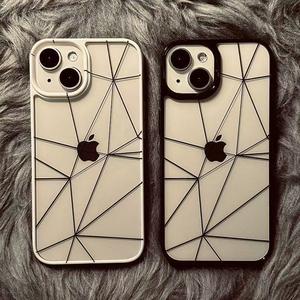 Irregular Lines Suitable for iPhone 16 Pro Case Apple 15 Premium 14 Plus New 13 Personalized 78P