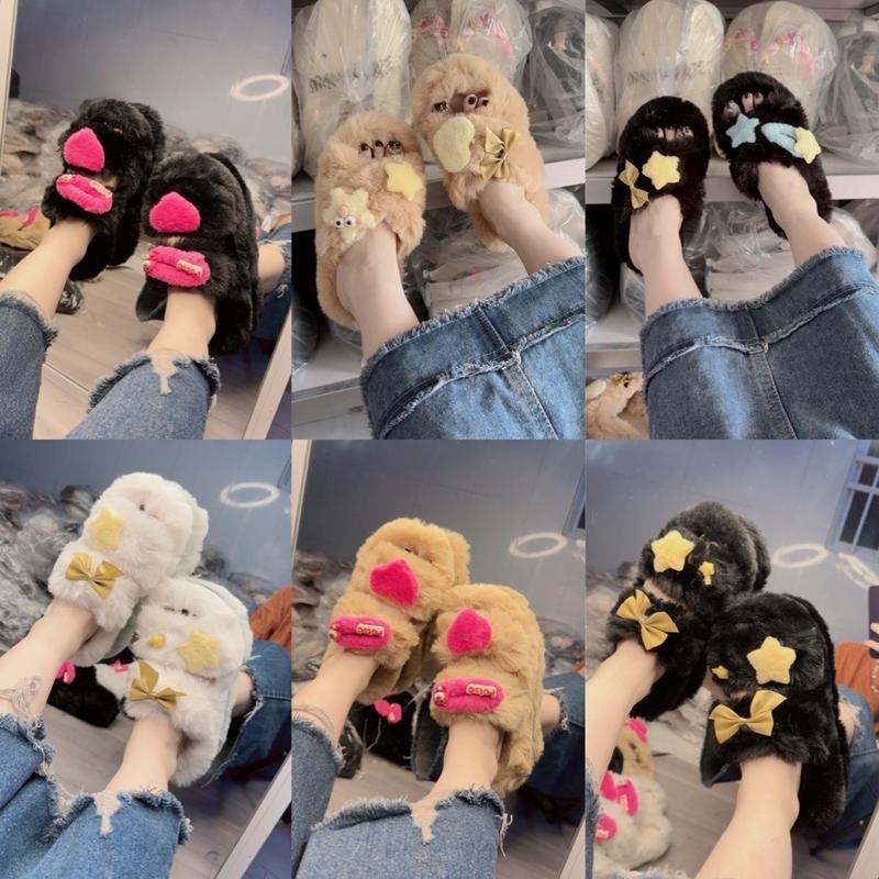 Dép Lông Quai Chéo hàng QC cao 3 phân siêu xinh Nữ DéP Shoes dép  lông dép  lông dép  lông dép  lông dép  nhung dép  lông