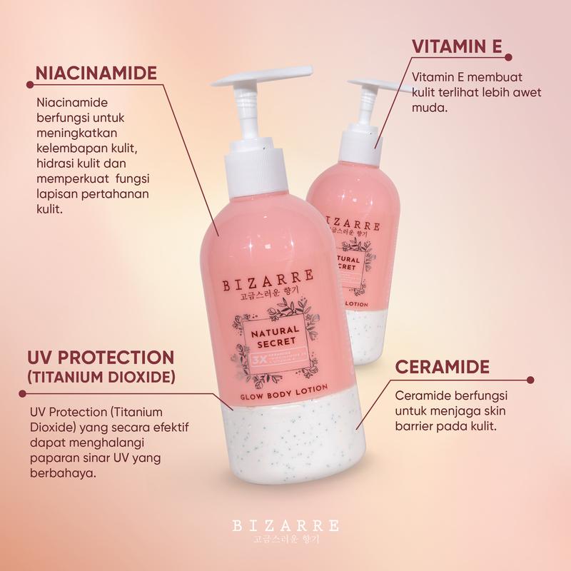 Product Introduction of BIZARRE Glow Body Lotion Lotion Kulit Tubuh 300 ML 4