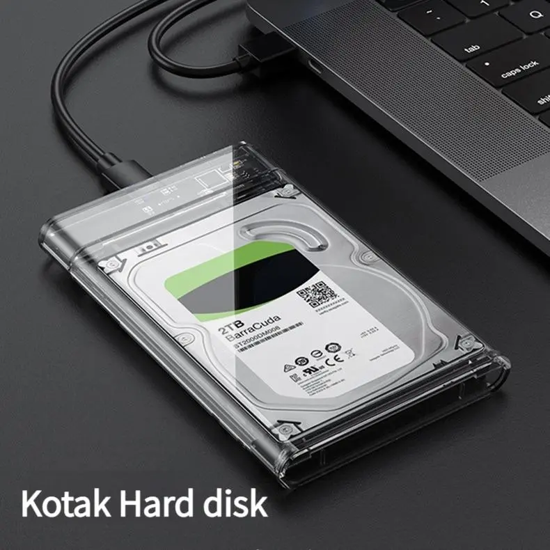Enclosure 2.5 Inch USB3.0 Casing Harddisk External Hard Drive Enclosure Disk Data Portabel SSD Enclosure Plastic Pc 2