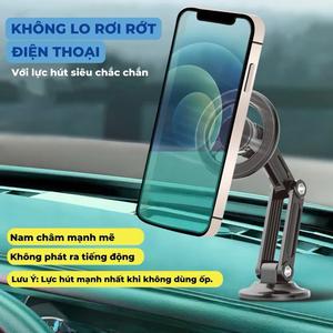 Giá Đỡ Điện Thoại Trên Ô Tô Hút Nam Châm Từ Tính REX M2 Dán Taplo Siêu Chắc Chắn Xoay 360 Độ Linh Hoạt