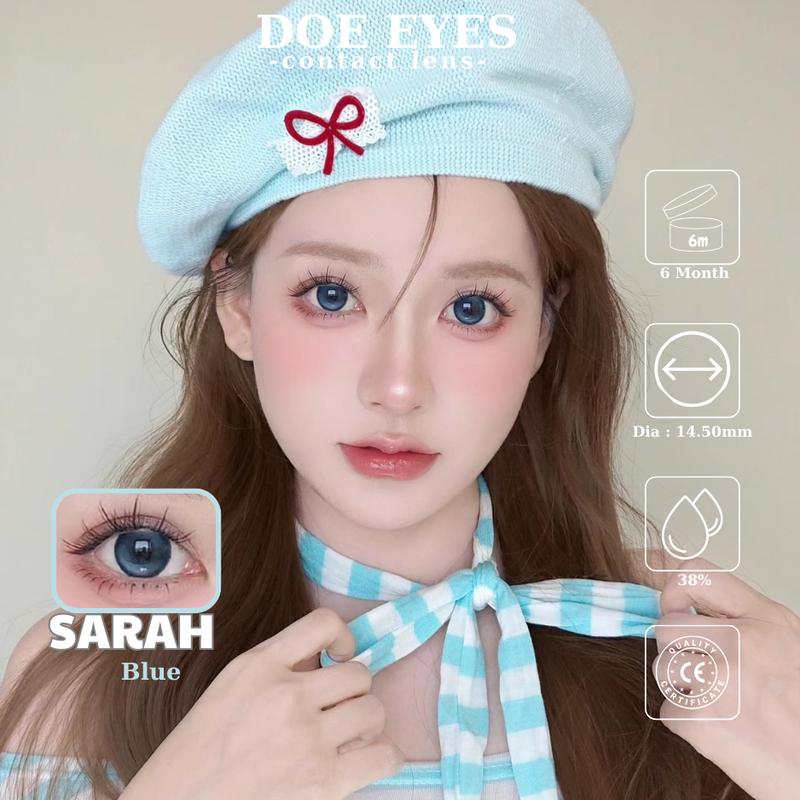 [SARAH BLUE] có cận đến 7.00 - Lens Kính áp tròng Doe Eyes - Kính áp tròng cận