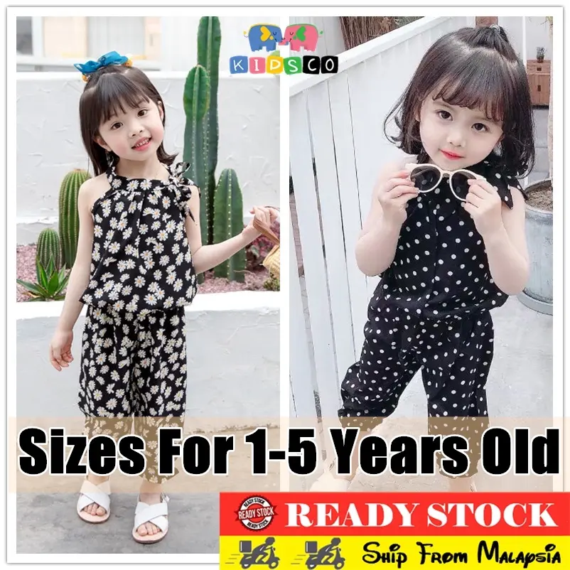 Girl Suits Bowknot Top+Pant Polka Dot Baby Set Clothes Baju Bayi Perempuan Baju Kanak2