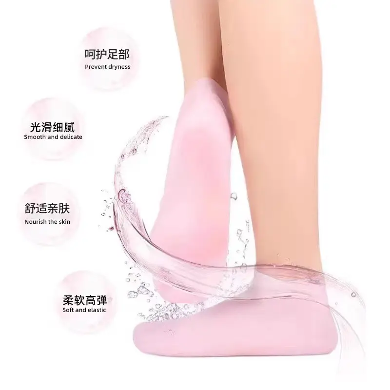 [LOẠI 1] Tất Chân - Găng Tay Silicon Ủ Kem Dưỡng Da, Chống Khô Da, Nứt Nẻ, Giúp Bảo Vệ Da, Dưỡng Trắng Mềm Da, Dày Dặn, Co Dãn Phù Hợp Size Chân 34-37, Size To Hơn Nhắn Shop Chọn Size, Handmade Mặt Nạ Chân 5