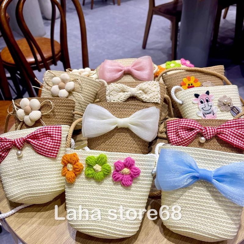 Túi cói mini cho bé size 15cm đeo chéo xinh xắn(SG33)