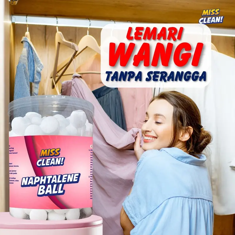 Naphthalene Ball Pengharum Lemari Pakaian Baju Kamper Kapur Barus Pengusir Tikus Serangga Menghilangkan Bau Tak Sedap 6