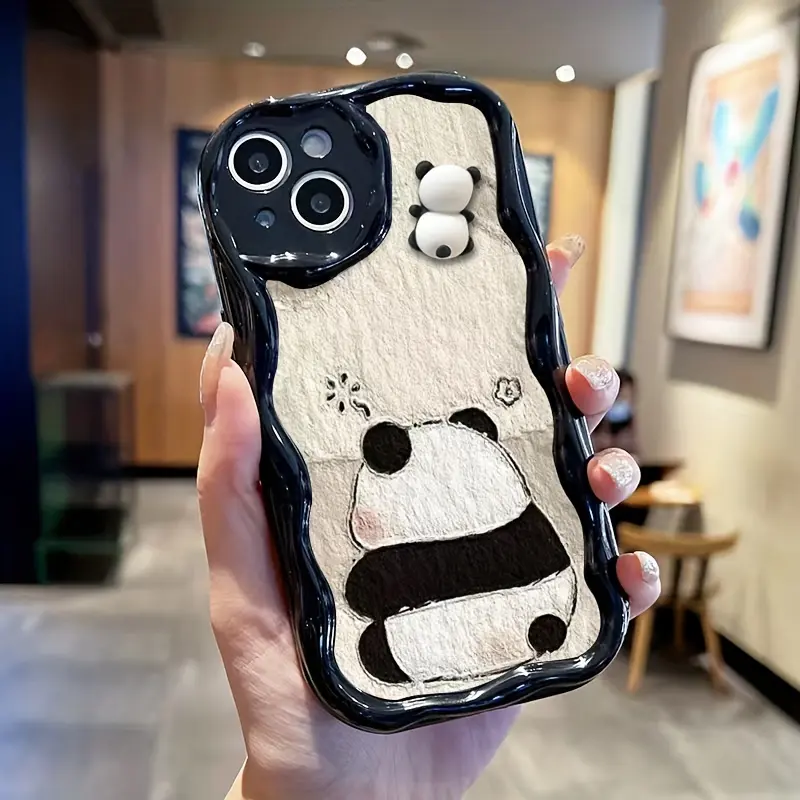 Panda Plush For Samsung Suitable For A54 Phone Case A52 Soft S24ultra Cream Pattern S24 Full Package S21plus/S22/S22 Ultra/GalaxyS23/S22/S23+