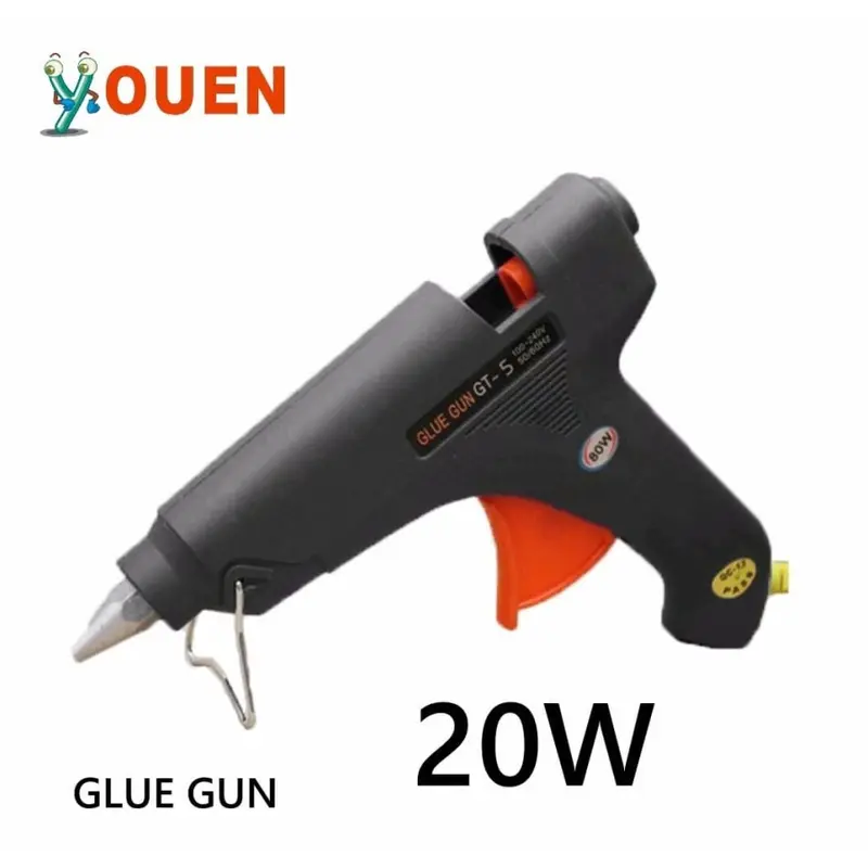 Hot Melt Glue Gun 20 Watt Lem Tembak Mini 20 W 20W Alat Lem Stick Kerajinan Tangan Pita Kain 6