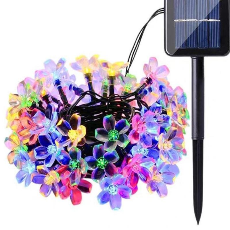 Dây Đèn LED Năng Lượng Mặt Trời Hoa Anh Đào Hàng Mới Về Thích Hợp Cho Cảnh Quan Sân Trong Ngoài Trời Đèn Cắm Trại Đèn Trang Trí Sân Bãi Cỏ Chủ Đề Ngày Giáng Sinh