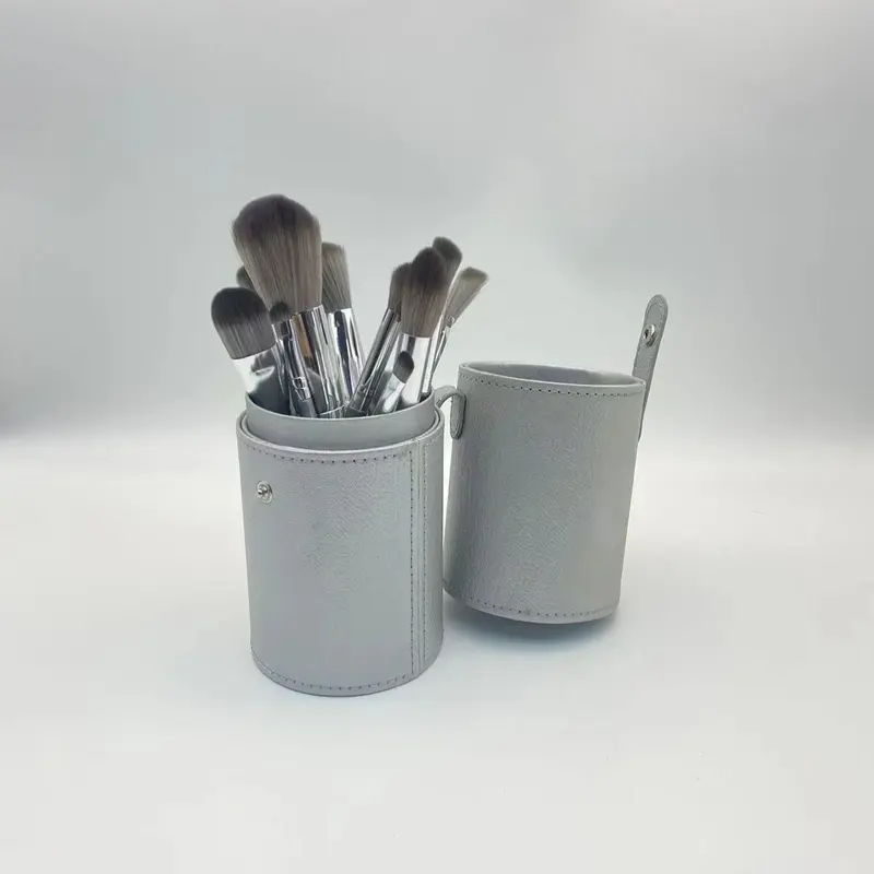 Bộ Cọ Trang Điểm 14 Cây Chuyên Makeup Cá Nhân Kèm Bao Da, Cốc Lông Siêu Mềm Mỹ Phẩm SHUSHU COSMETICS 5