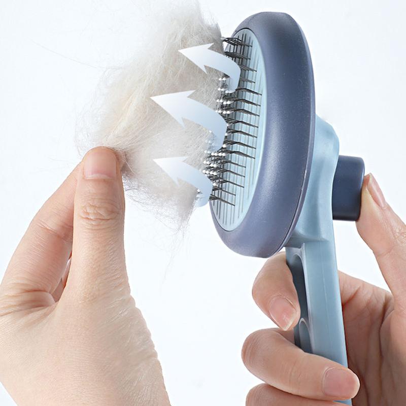 Product Introduction of Upgrade Pet Cat Comb Dog Fluffy De-Fluffing Hair Needle Self-Cleaning Needle Comb Pet Supplies 19