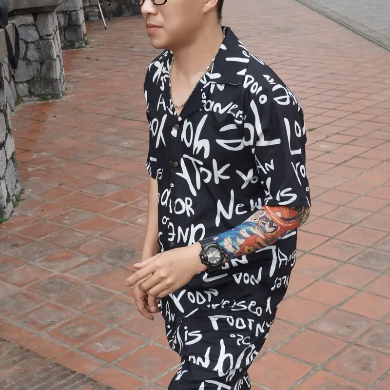 Bộ Sơ Mi Lụa Cộc Tay Nam . Bộ Pijama Nam Chất Liệu Cao Cấp Không Nhăn Dúm Mặc Cực Mát Hot Hit Xu Hướng Đi Biển Năm 2025 đồ  bộ  cho  nam  mặc  tại  nhà bộ  nam 7