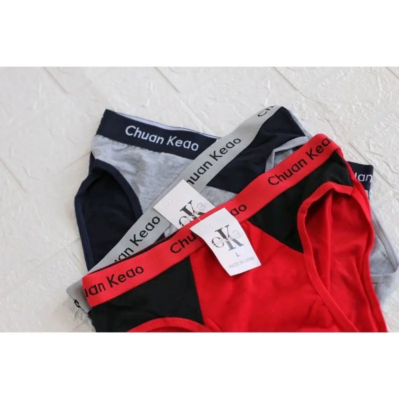 12Pcs Celana Dalam Pria Chuan Kedo Fema 889 Katun Nyaman  Spandex Dewasa 4